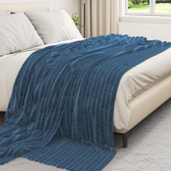 Kastfilt Mörkblå 270 x 240 cm Fleece