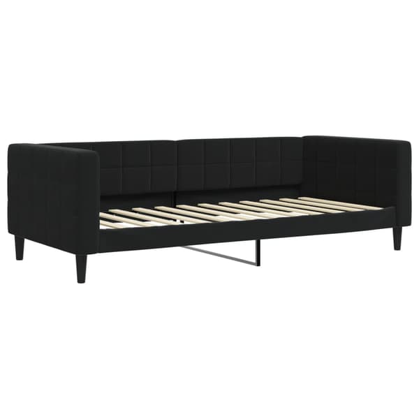 Dagbädd utdragbar svart 90x200 cm sammet
