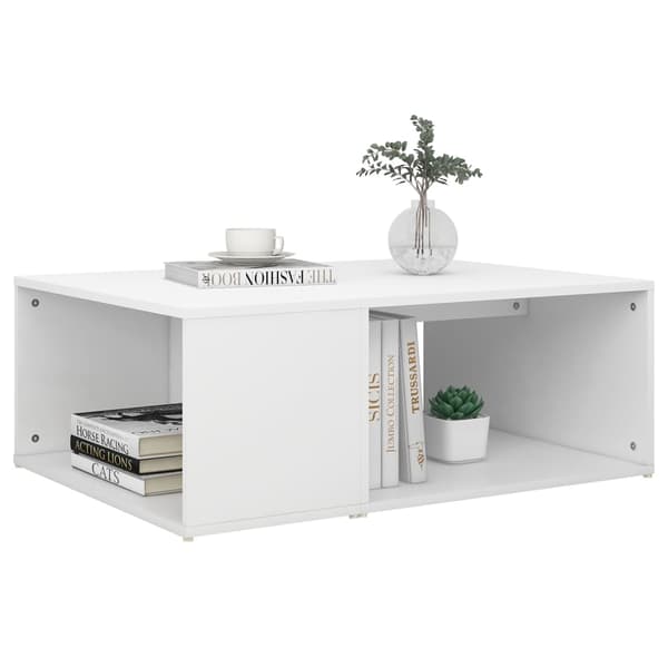 Soffbord vit 90x67x33 cm konstruerat trä