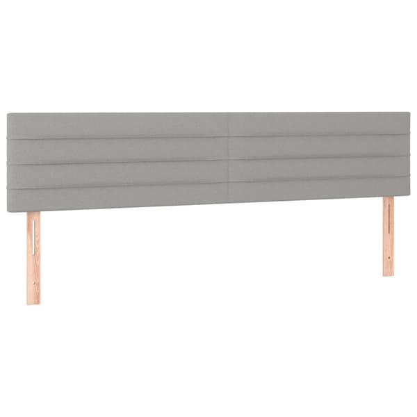 Ramsäng med madrass & LED ljusgrå 200x200 cm tyg