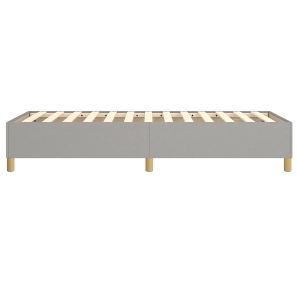 Boxspring-sängram ljusgrå 80x200 cm tyg