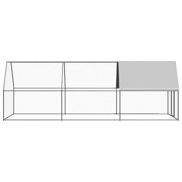 Hönsbur för utomhusbruk 2x6x2 m galvaniserat stål