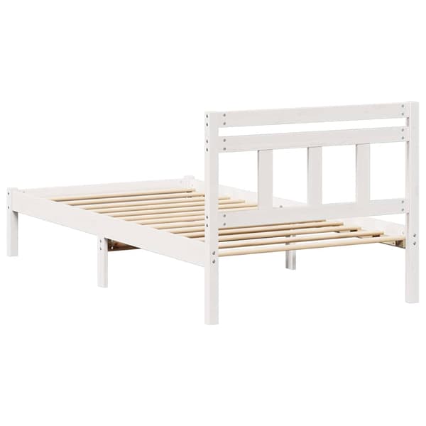 Sängram Vit 100 x 200 cm Massiv furu