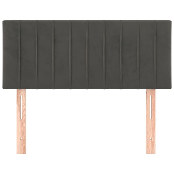 Sänggavel mörkgrå 90x5x78/88 cm sammet