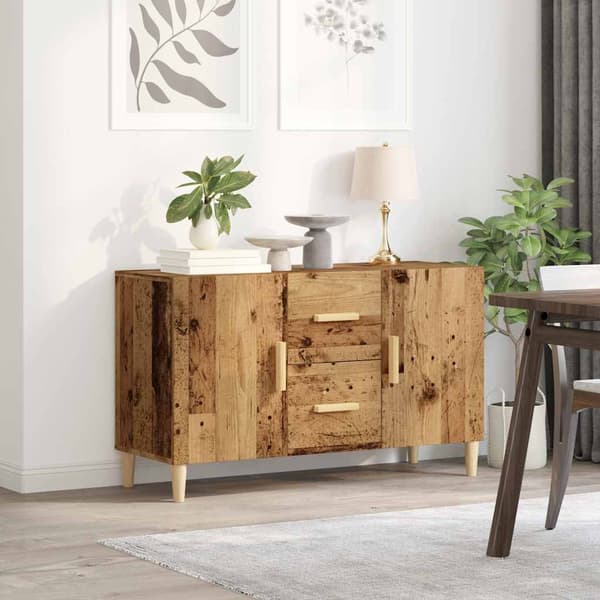 Skänk gammalt trä 100x36x60 cm konstruerat trä