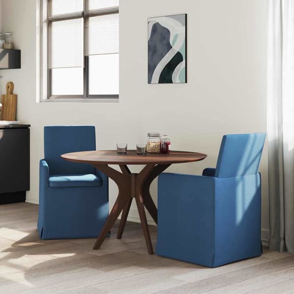 Matstolar 2 pcs Blå 57 x 67 x 95 cm tyg