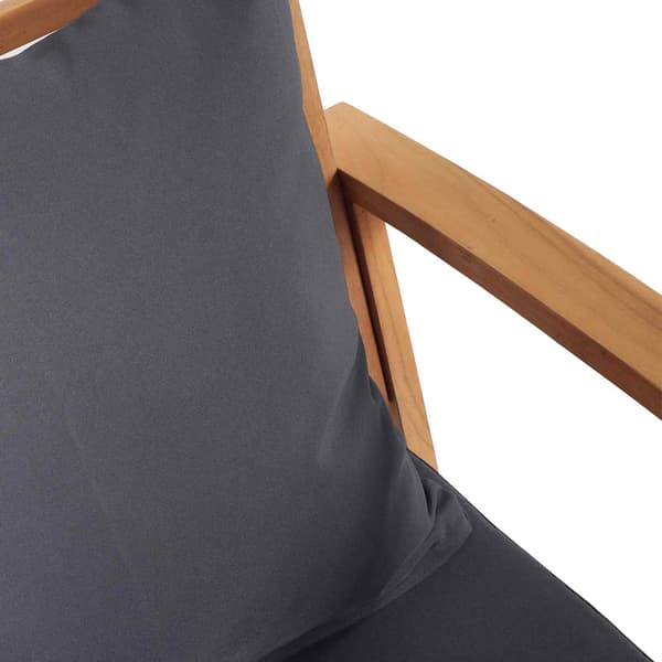 Trädgårdsoffset 4 pcs Naturfärg Massivt teakträ