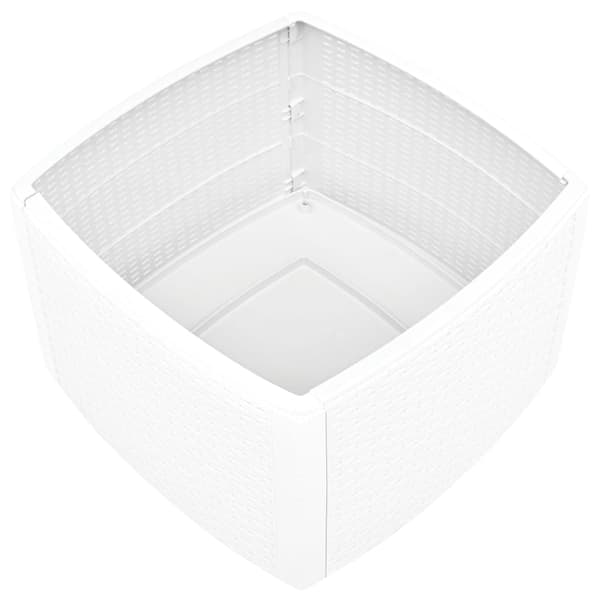 Sidobord vit 54x54x36,5 cm plast