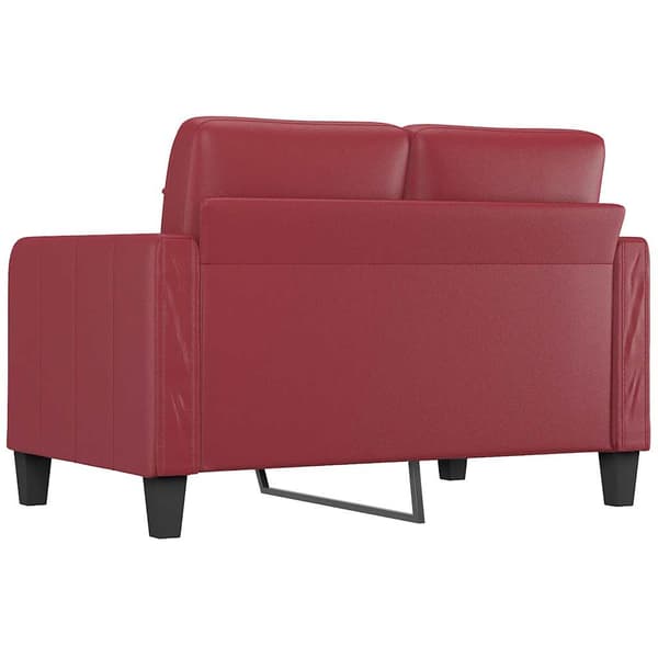 2-sitssoffa vinröd 120 cm fuskläder