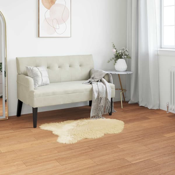 Fuskfäll matta TAFALLA Gräddvit 80 x 120 cm Polyester