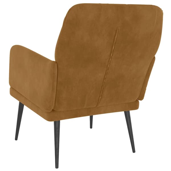 Fåtölj brun 62x79x79 cm sammet