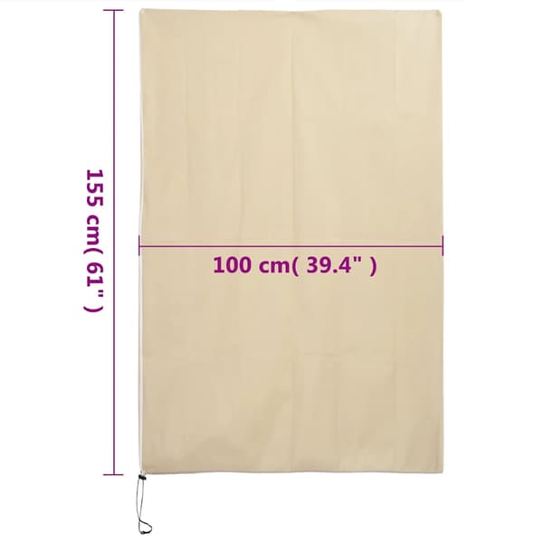 Fiberdukar med blixtlås 2 st 70 g/m² 1x1,55 m