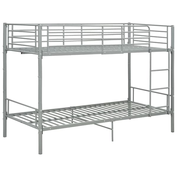 Våningssäng grå metall 90x200 cm
