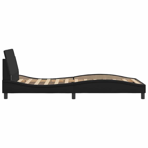 Bed Frame "Dover" Black 100x200 cm Faux Leather
