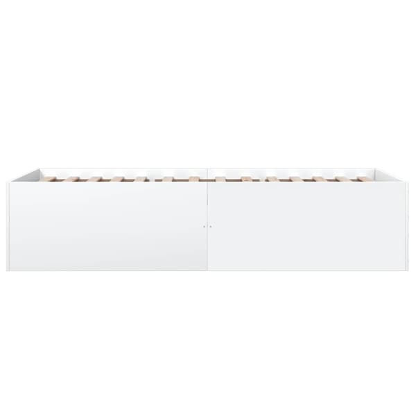 Sängram vit 90x190 cm konstruerat trä