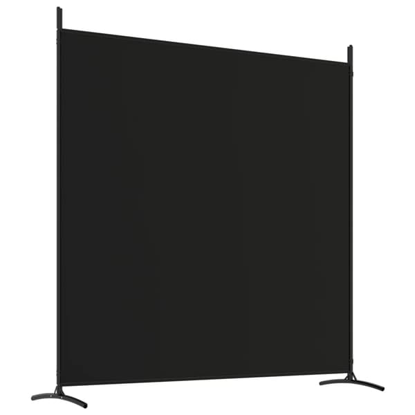 Rumsavdelare 3 paneler svart 525x180 cm tyg