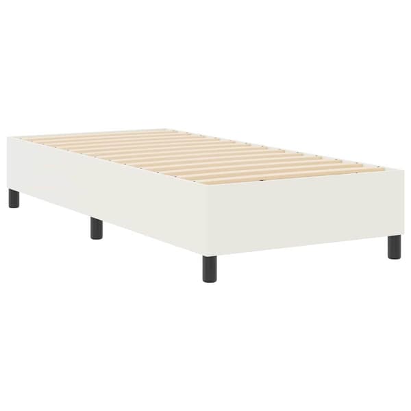 Plattform sängram Kräm 80 x 200 cm Kordread tyg