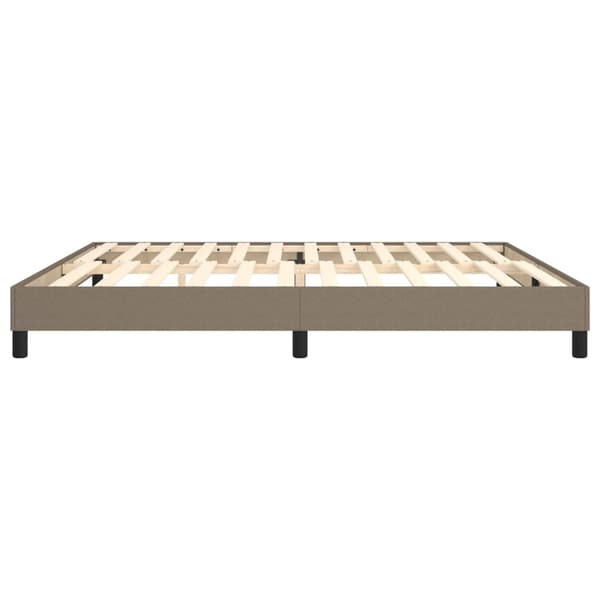 Boxspring-sängram taupe 200x200 cm tyg