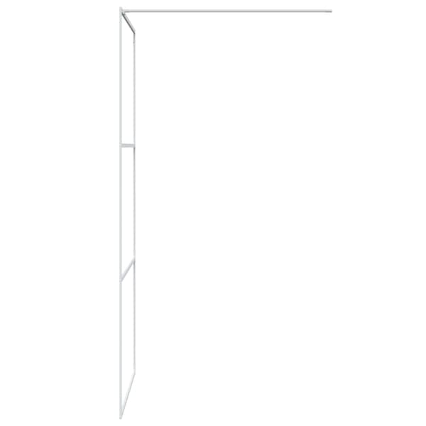 Duschvägg vit 90x195 cm klart ESG-glas