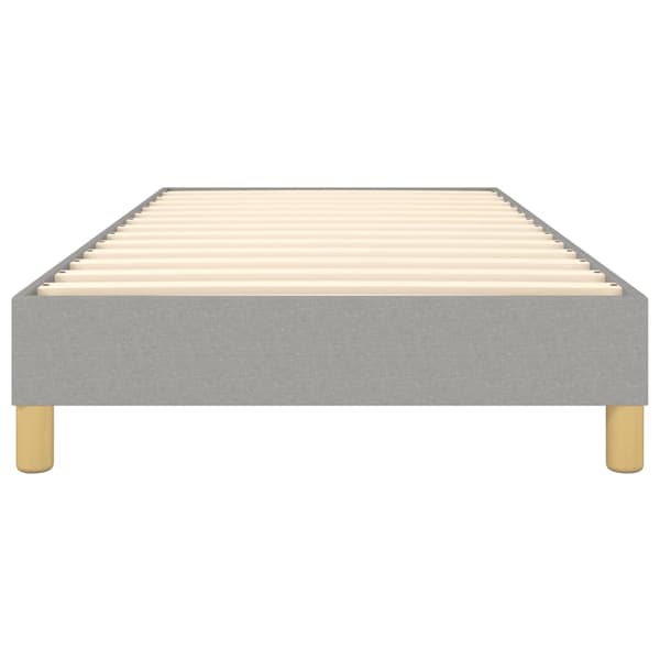 Boxspring-sängram ljusgrå 90x190 cm tyg