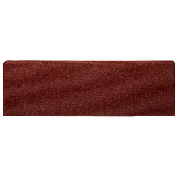 Trappmattor självhäftande 30 st 65x21x4 cm bordeauxröd rektangulär kant