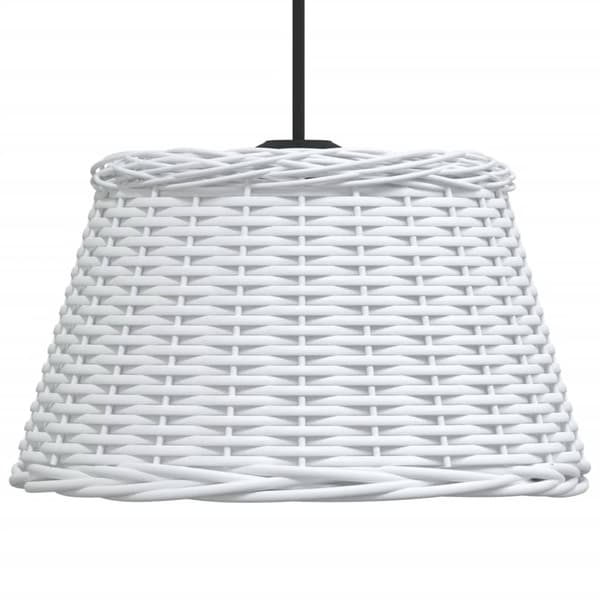 Taklampskärm vit Ø50x30 cm korgmaterial