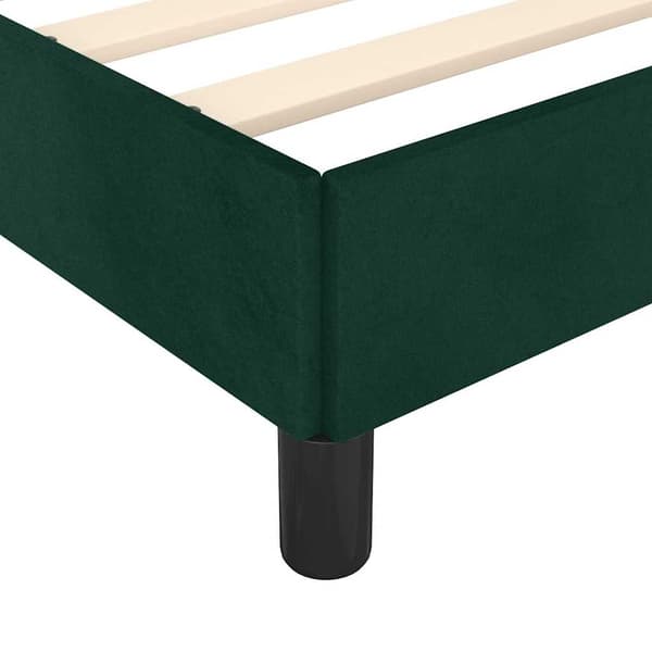 Sängram utan madrass mörkgrön 100x200 cm sammet