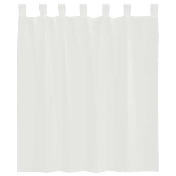 Voile gardiner med stångfickor 2 st vit