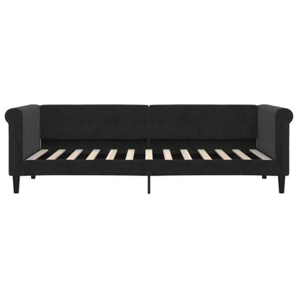 Dagbädd utdragbar svart 80x200 cm sammet