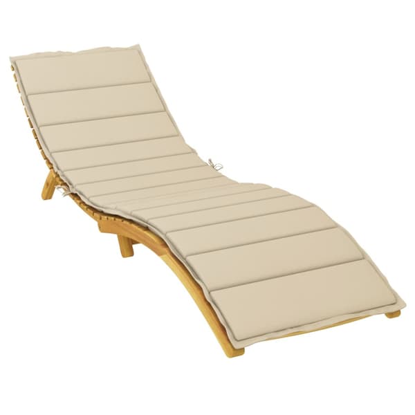 Solsängsdyna beige 200x70x3 cm oxfordtyg