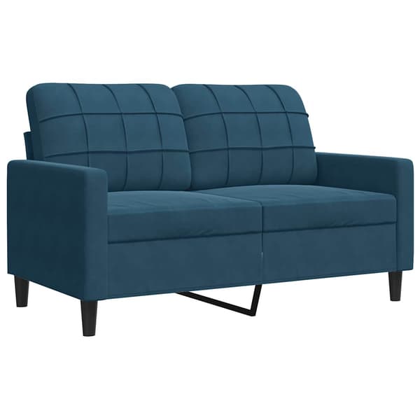 2-sitssoffa blå 120 cm sammet