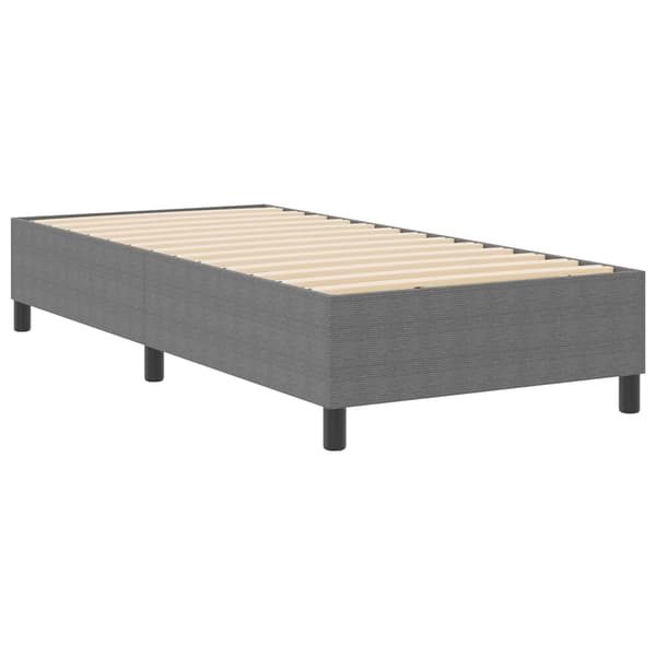 Plattform sängram Ljusgrå 100 x 200 cm Kordread tyg
