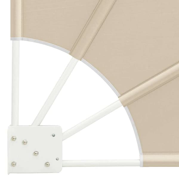Balkongskärm 140 x 140 cm Polyester Beige