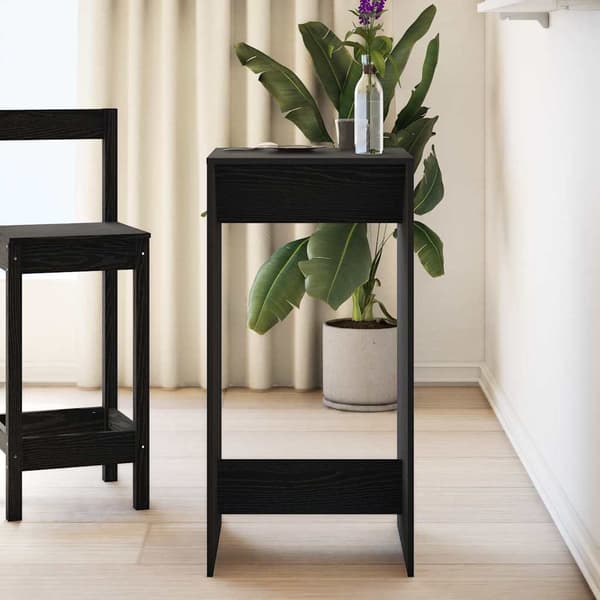 Barbord 51 x 50 x 103,5 cm Konstruerat trä Svart Ek Rektangulär