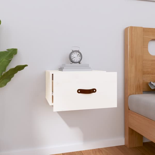 Väggmonterade sängbord vit 40x29,5x22 cm