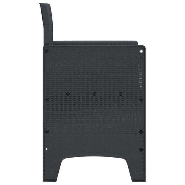 Trädgård Stol 2 pcs Antracit 53 x 49 x 85 cm Polypropylen