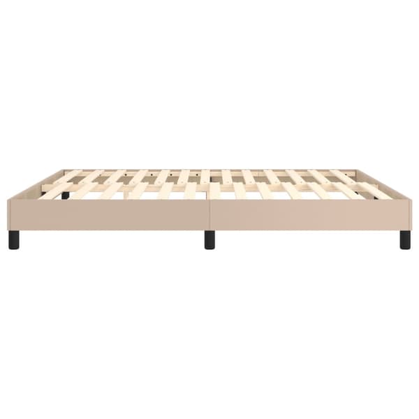 Boxspring-sängram cappuccino 180x200 cm konstläder