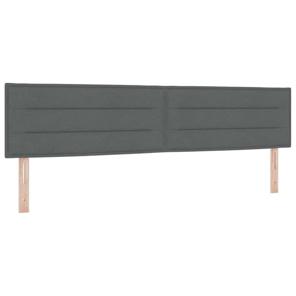 Bäddfjäder med madrass Mörkgrå 200 x 200 cm Polyester