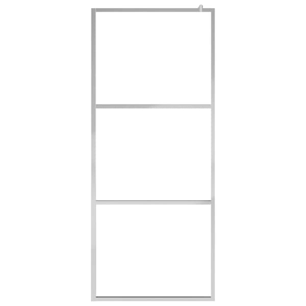 Duschvägg med halvfrostat ESG-glas 90x195 cm