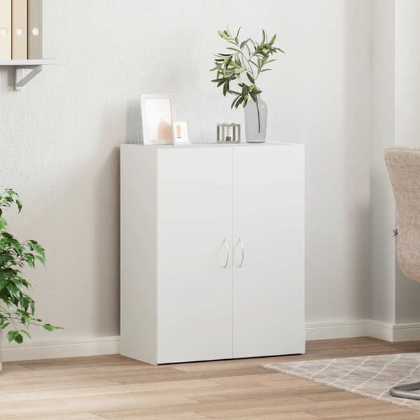 Dokumentskåp vit 60x32x77,5 cm konstruerat trä