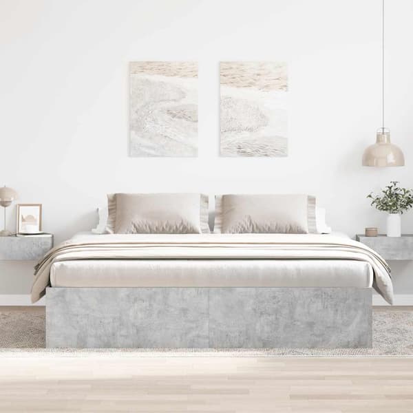 Sängram betonggrå 180x200 cm