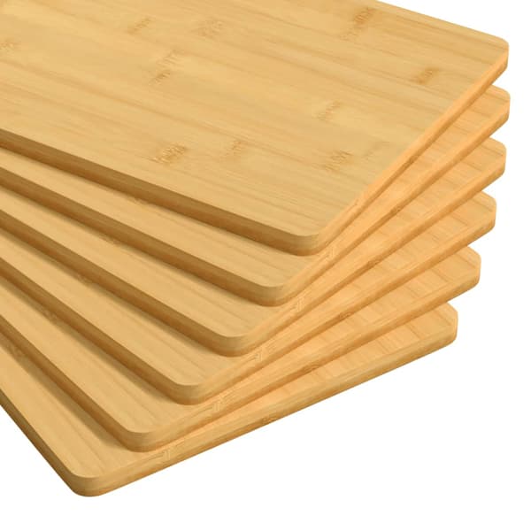 Frukosttallrikar 6 st 35x23x0,8 cm bambu
