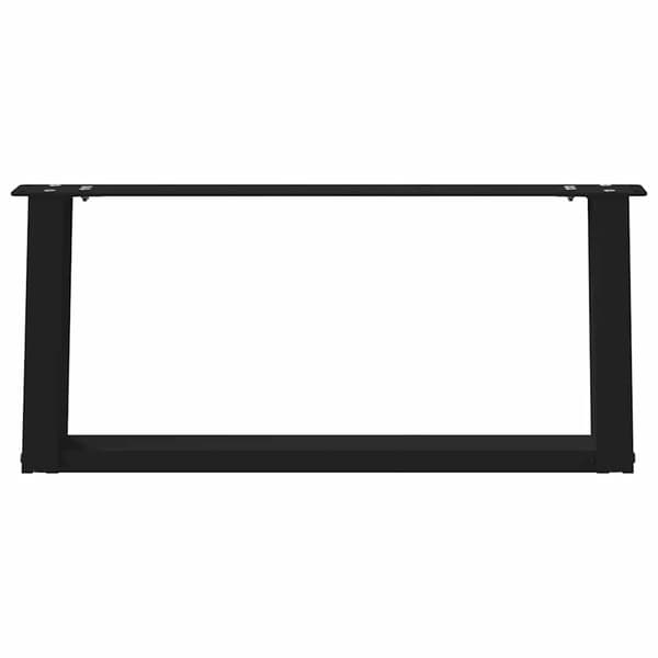 Soffbordsben U-formade 2 st svarta 70x(30-31) cm stål