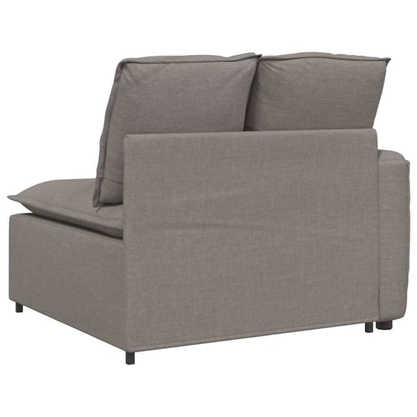 Modulär soffa armstödsändmodul med dynor Taupe 100 cm