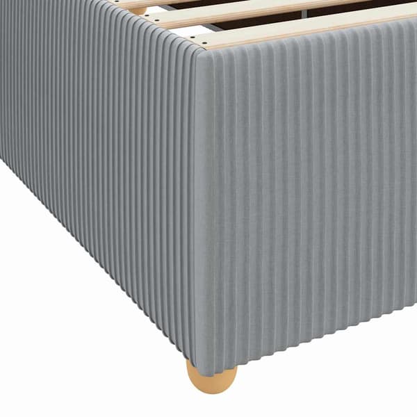 Sängram med madrass Ljusgrå 100 x 200 cm tyg