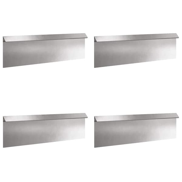 Snigelfence 4 pcs 100 x 3,5 x 25 cm Rostfritt stål Silver