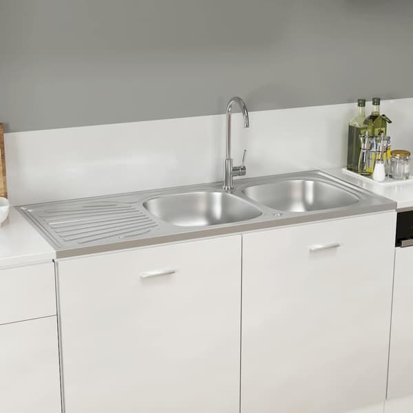 Dubbla diskhoar silver 1200x500x155 mm rostfritt stål