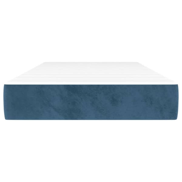 Pocketresårmadrass medium mörkblå 80x200x20 cm sammet