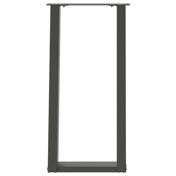 Konsolbordsben U-formade 2 st antracit 28x(72-73) cm stål