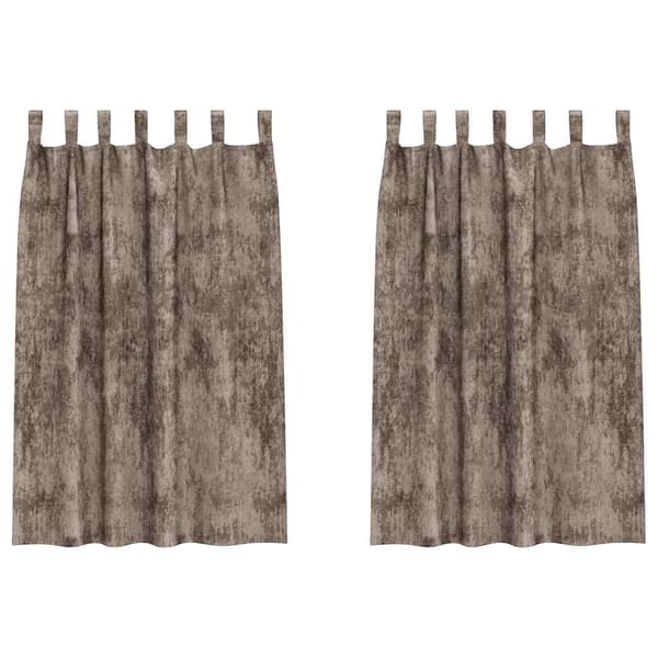 Sammetsgardiner 2 st Cappuccino 175 x 140 cm Sammet